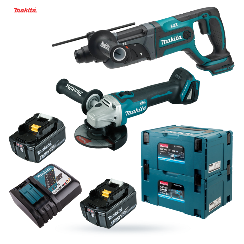 COMBO DLX2153TJ1 DGA504 + DHR241 2x5Ah MAKITA