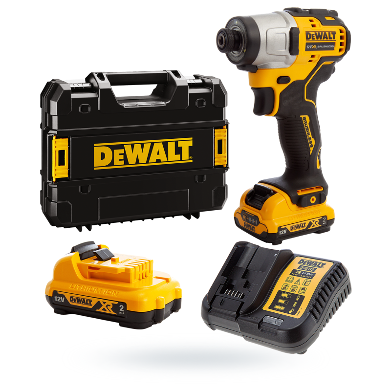 Zakrętarka DEWALT DCF801D2 udarowa 12V 163Nm 2x2Ah