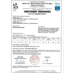 Zamek TYTAN ZX antyczne srebro LEWY GERDA bez elementów mocujących 4klucze