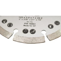 Tarcza diamentowa segmentowa Germa-Flex PIRAMID PIR16863 125x2x22,2mm sucho