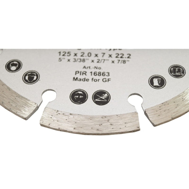 Tarcza diamentowa segmentowa Germa-Flex PIRAMID PIR16863 125x2x22,2mm sucho