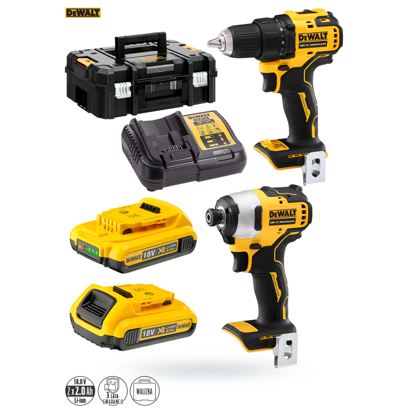 Wkrętarka DCD709 zakrętar DCF809 DEWALT DCK2062D2T