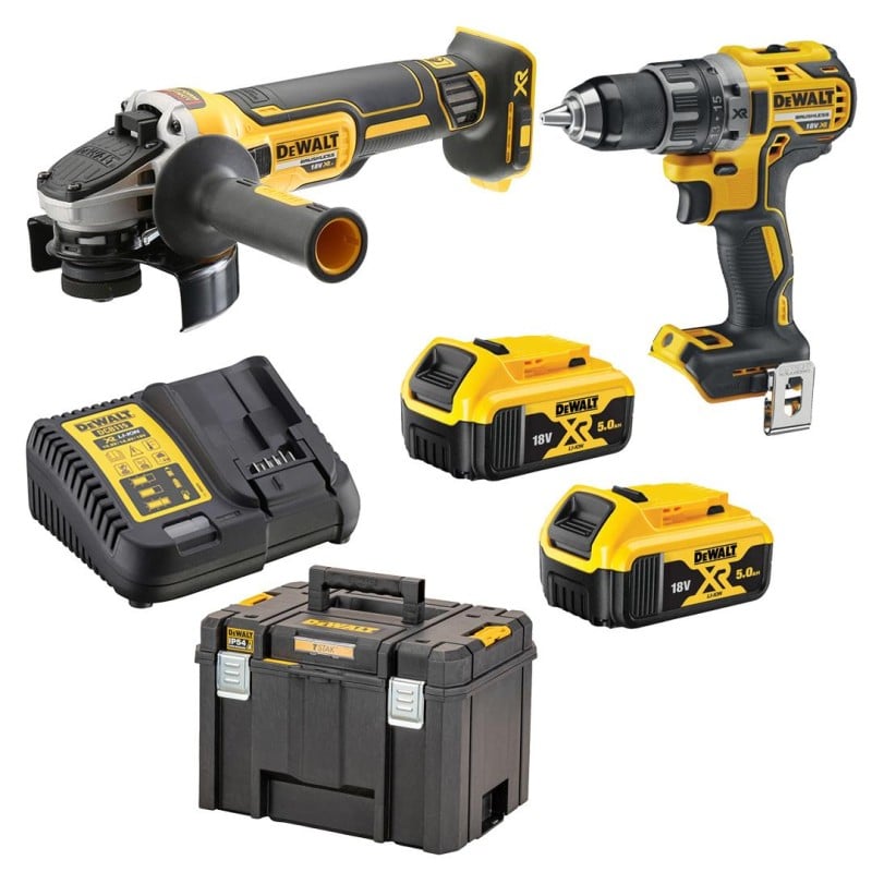 Zestaw COMBO DeWALT DCK2020P2T wiertarko-wkrętarka DeWALT DCD791 + szlifierka kątowa DeWALT DCG405