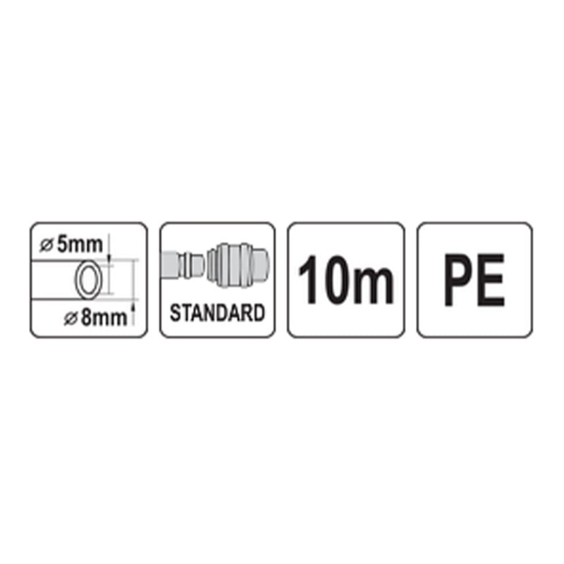 Wąż spiralny pneumatyczny VOREL 81491 5x8mm 10mb PE