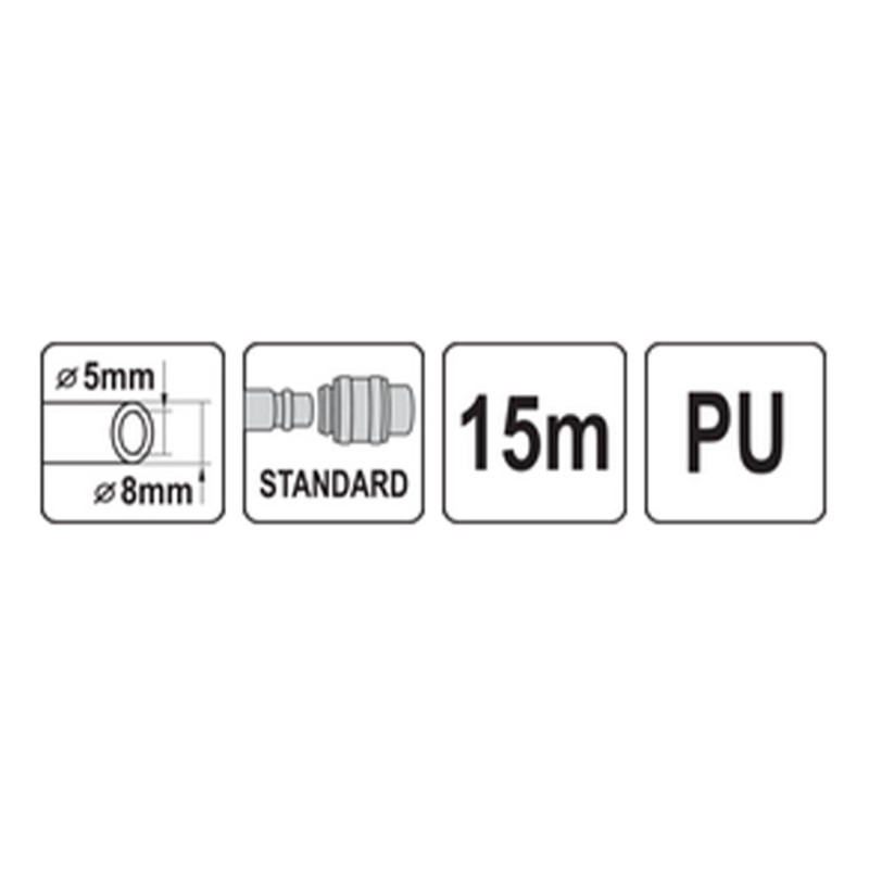 Wąż spiralny pneumatyczny VOREL 81502 5x8mm 15mb PU