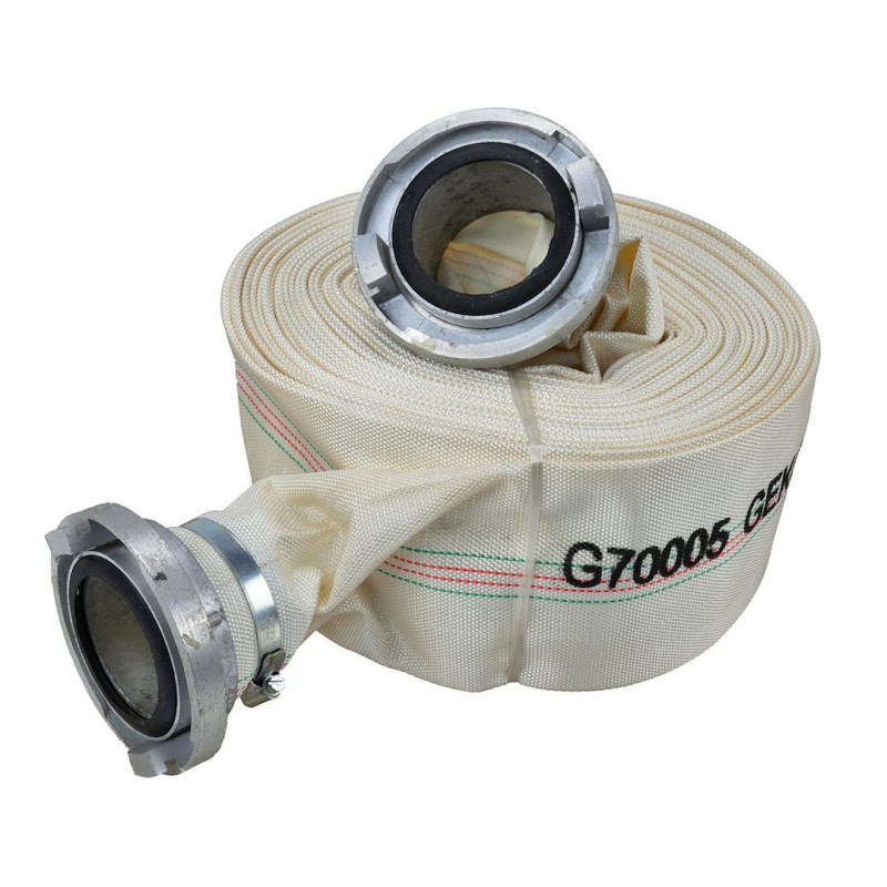 Wąż strażacki parciany GEKO G70005 3" 20mb 8bar + 2 złącza biały