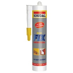 Klej uniwersalny SOUDAL ECO FIX 280ml płynny gwóźdź biały wodny bez rozpuszczalników