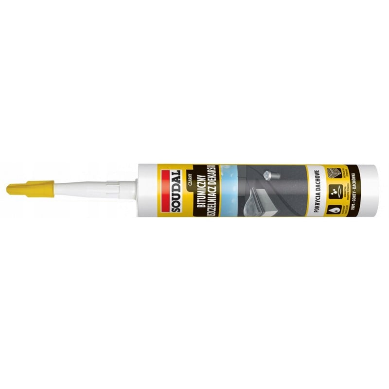 Wodoodporny uszczelniacz dekarski bitumiczny SOUDAL czarny 280 ml