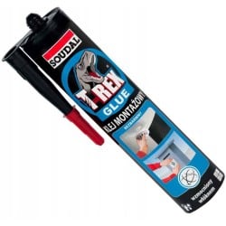 Bezbarwny wodny klej montażowy SOUDAL T-REX wysoka przyczepność 310 ml