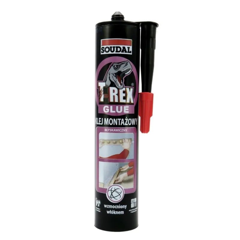 Klej montażowy SOUDAL T-REX Błyskawiczny 380g – szybkoschnący, mocny
