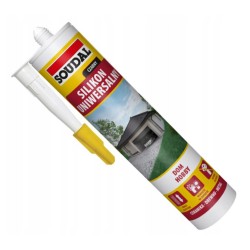 Uniwersalny silikon SOUDAL o utwardzaniu kwaśnym czarny 280 ml