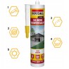 Uniwersalny silikon SOUDAL o utwardzaniu kwaśnym czarny 280 ml