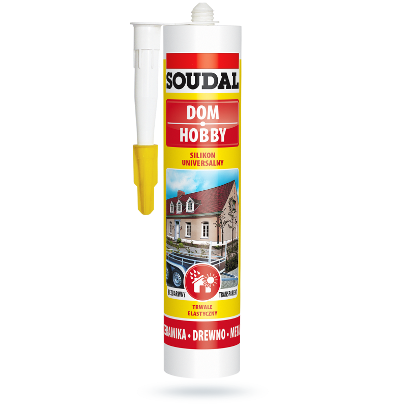 Silikon uniwersalny SOUDAL szary 280 ml kartusz