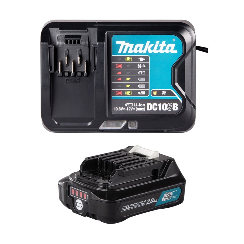 Zestaw COMBO Makita CLX245SAX1 CXT 12V (Odkurzacz CL108FD + Dmuchawa UB100D) 1x2Ah ładowarka torba