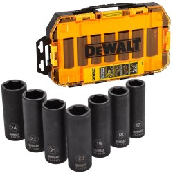 Klucz udarowy 18V 2x5Ah DeWalt+bezrękawnik+klucze7