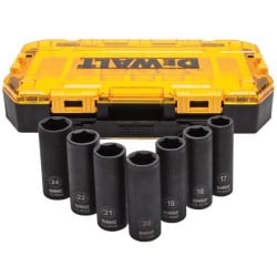 Klucz udarowy 18V 2x5Ah DeWalt+bezrękawnik+klucze7