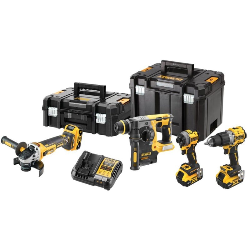 Zestaw DeWALT DCK429P3T-QW 18V 3x5Ah BL DCD805+DCG405+DCH273+DCF850, 2 walizki