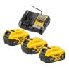 Zestaw DeWALT DCK429P3T-QW 18V 3x5Ah BL DCD805+DCG405+DCH273+DCF850, 2 walizki