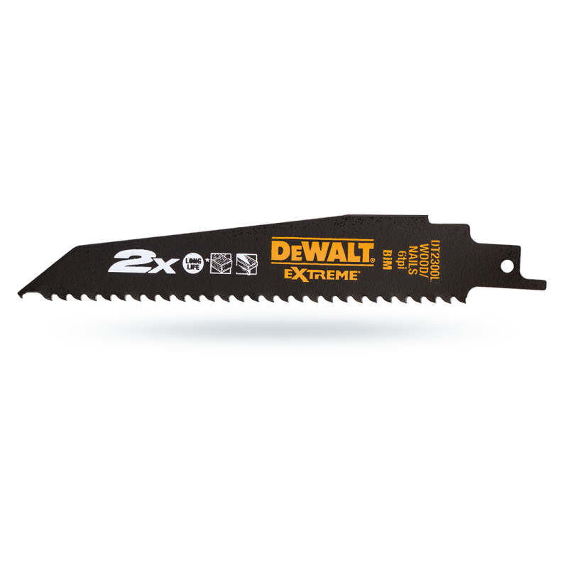 Brzeszczot do pił szablastych drewno z gwoździami 152mm 4,2 5SZT DeWALT DT2300L 5 sztuk