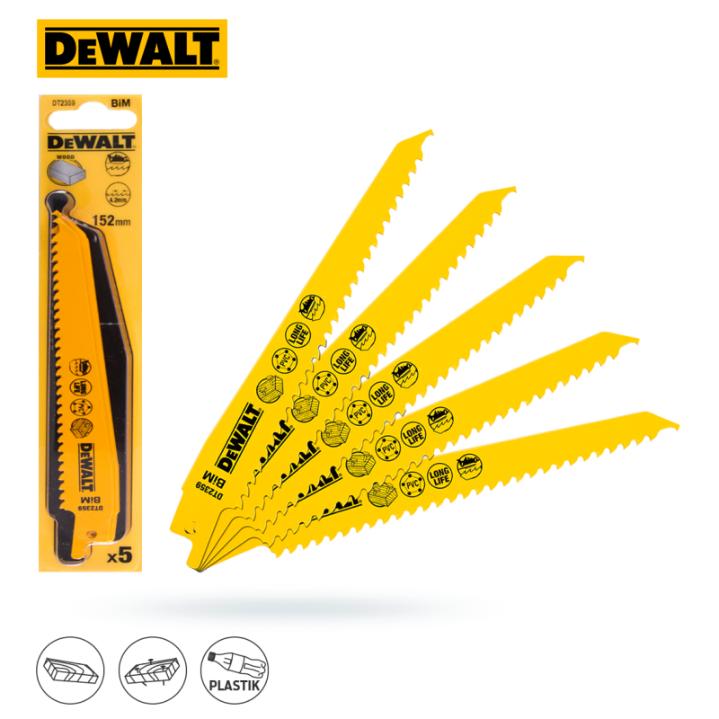Brzeszczot DEWALT DT2359 152mm 3,6-5,1 5szt