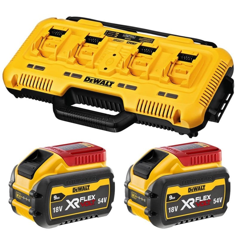 Ładowarka 4-portowa DCB104+ 2x DCB547 9Ah DeWalt