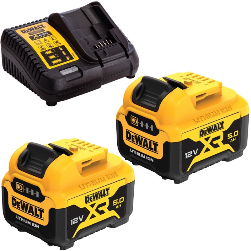 Klucz udarowy 12V 340Nm 1/2' 2x5Ah DeWALT DCF901P2