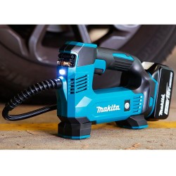Akumulatorowy minikompresor 18V LXT 12l/min, 8.3 bar Makita DMP180Z + zestaw zasilający 1x3Ah 18V, ładowarka