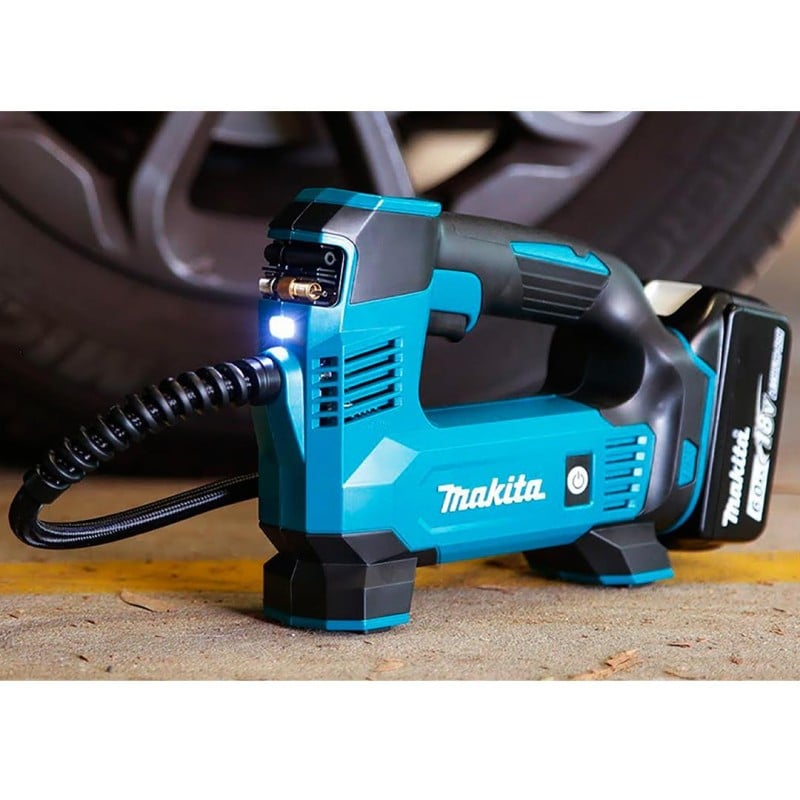 Akumulatorowy minikompresor 18V LXT 12l/min, 8.3 bar Makita DMP180Z + zestaw zasilający 1x3Ah 18V, ładowarka