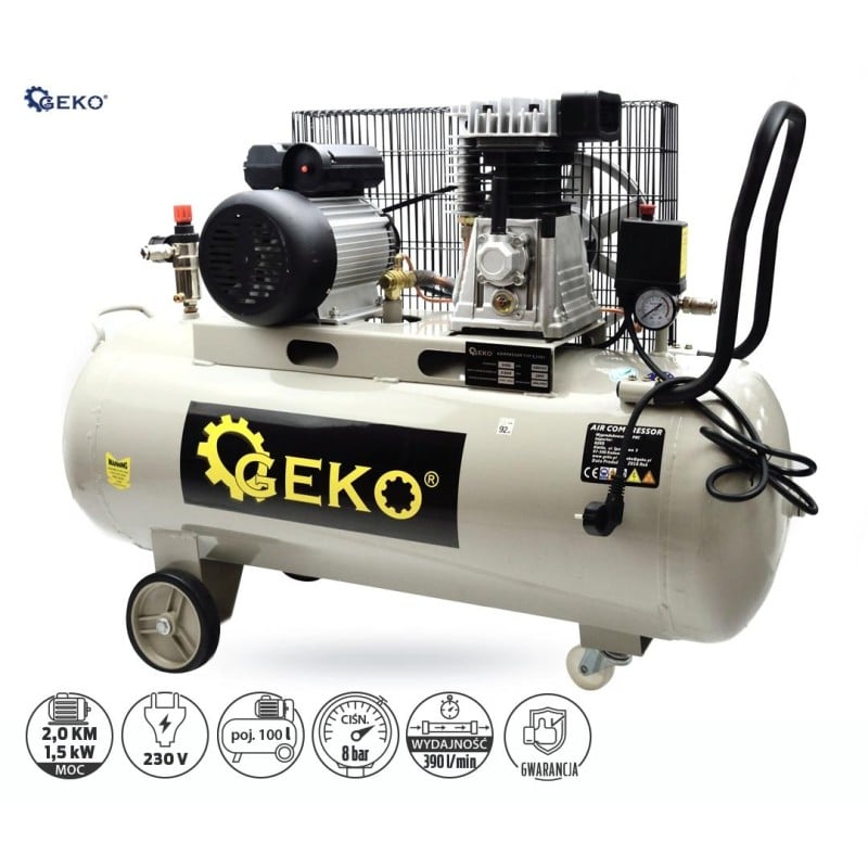 Kompresor olejowy 100L 2KM 8bar GEKO