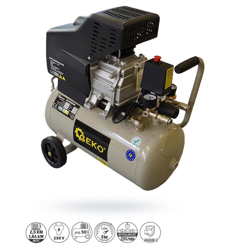 Kompresor olejowy 50L 2,5KM 8bar GEKO