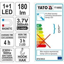 LAMPA WARSZT. 2IN1 LED MAGNET Aku Li-Ion