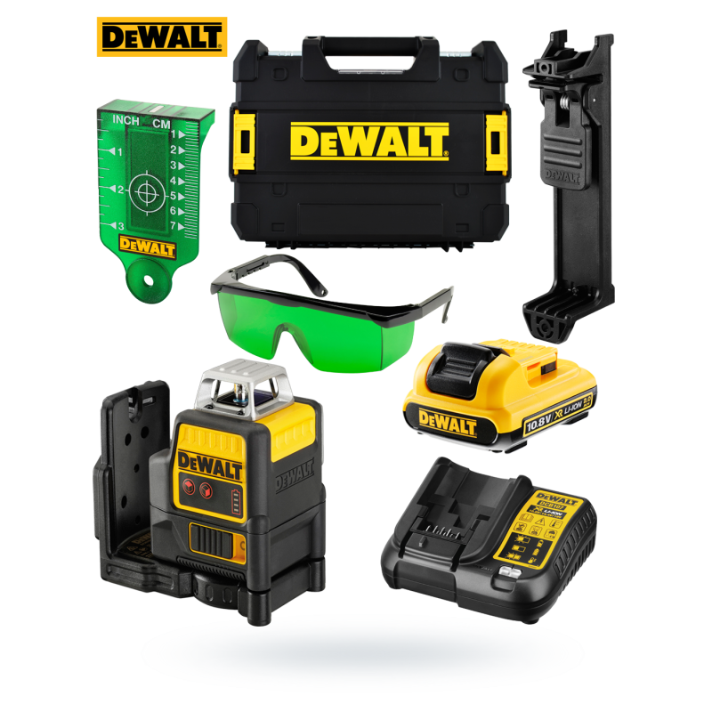 Laser liniowy 10,8V 2 wiązki DEWALT DCE0811D1G-QW