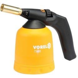 Gazowa lampa lutownicza VOREL 73400 zasilana jest gazem propan-butan 1.7kW 1200˚C 123g/h 190g