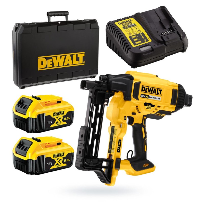 Zszywacz do ogrodzeń DeWALT DCFS950P2 XR 18V BL 9Ga 40-50mm 2x5Ah walizka