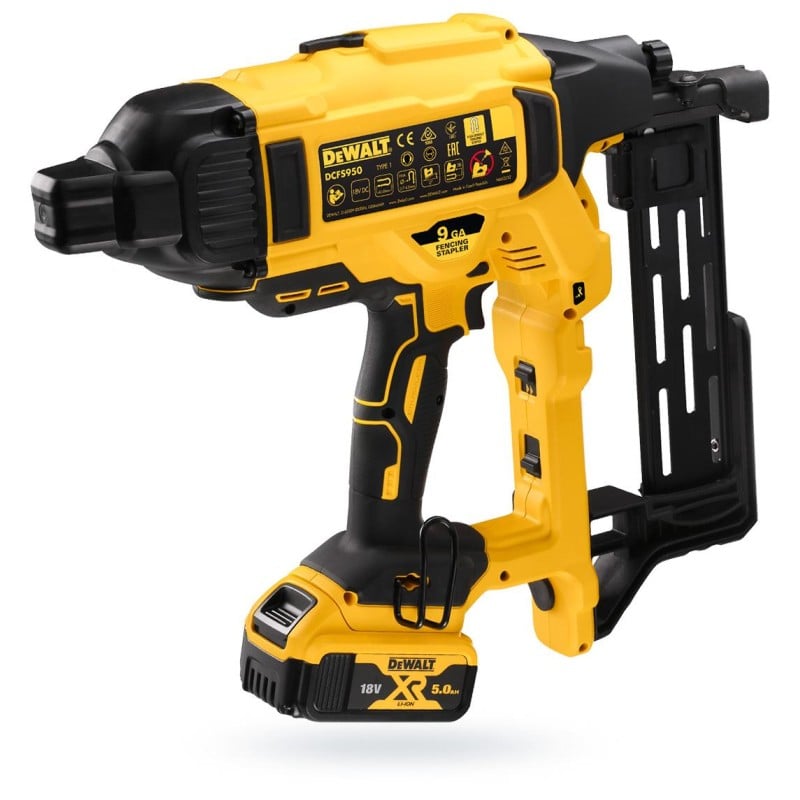 Zszywacz do ogrodzeń DeWALT DCFS950P2 XR 18V BL 9Ga 40-50mm 2x5Ah walizka