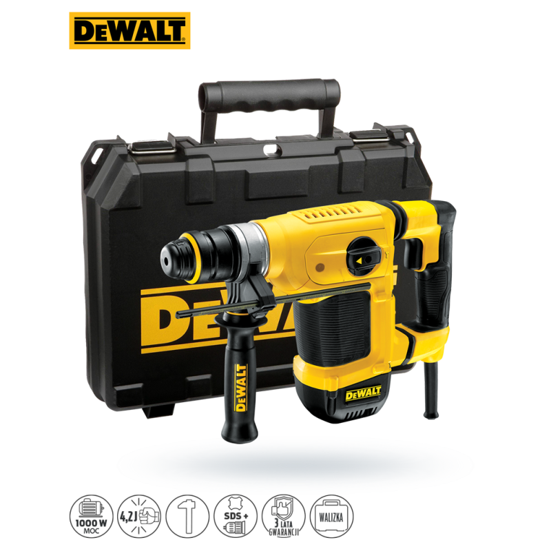 Młot udarowy DEWALT D25430K 1000W SDS+ 4,2J