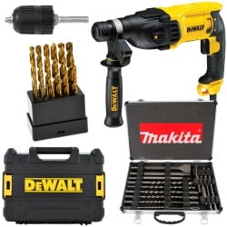 Młotowiertarka DeWalt D25133K+wiertła adapter dłut