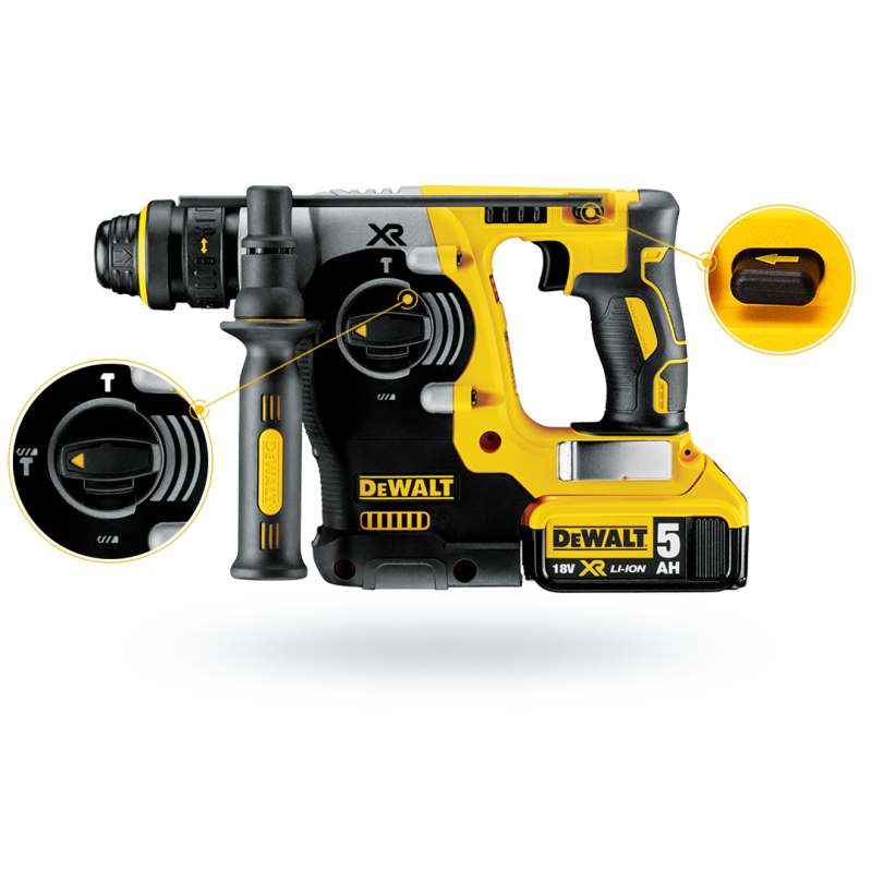 Młotowiertarka DEWALT DCH274P2 SDS+ 18V 2,1J 2x5Ah