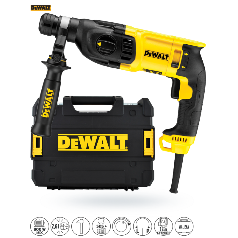 Młotowiertarka DeWalt D25133K SDS+ 800W 2,6J