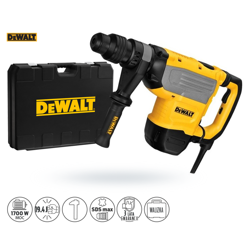 Młotowiertarka DeWalt D25773K SDS-MAX 1700W 19,4J