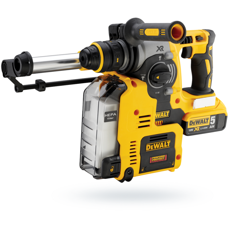 Młotowiertarka 18V 2x5Ah+odpylanie DeWalt DCH275P2