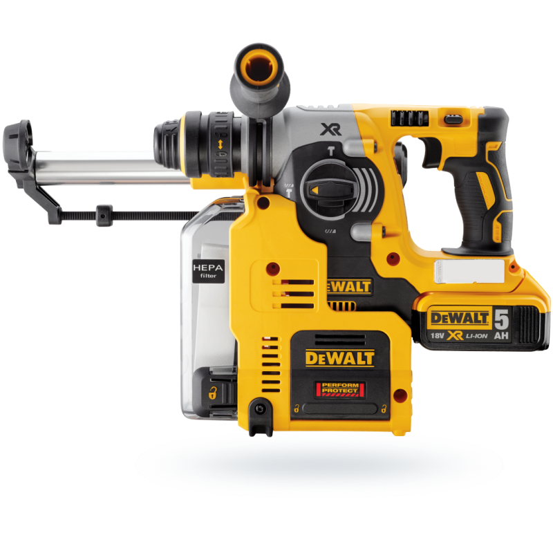 Młotowiertarka 18V 2x5Ah+odpylanie DeWalt DCH275P2