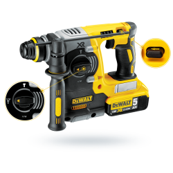 Młotowiertarka 18V 2x5Ah+odpylanie DeWalt DCH275P2