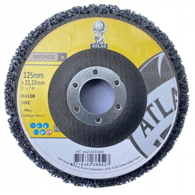 Tarcza czyszcząca ATLAS R4108 125x22,23 mm R4108 do rdzy
