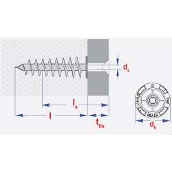 Wkręcany łącznik spiralny do styropianu Smart SM0STYN002500853 25x85 mm, 25 sztuk