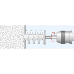 Wkręcany łącznik spiralny do styropianu Smart SM0STYN002500853 25x85 mm, 25 sztuk