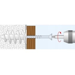 Wkręcany łącznik spiralny do styropianu Smart SM0STYN002500853 25x85 mm, 25 sztuk