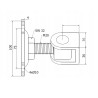 Zawias regulowany do bram M-20mm przykręcany 100x100x4mm
