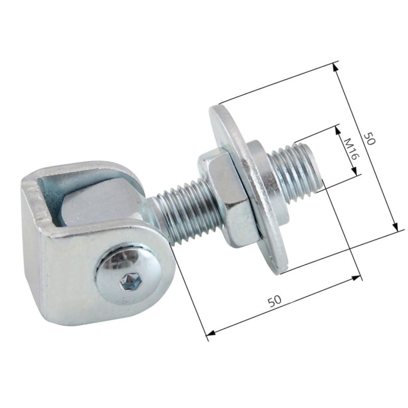 Zawias regulowany do wspawania M-16mm L-50mm