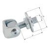 Zawias regulowany do wspawania M-12mm L-40mm